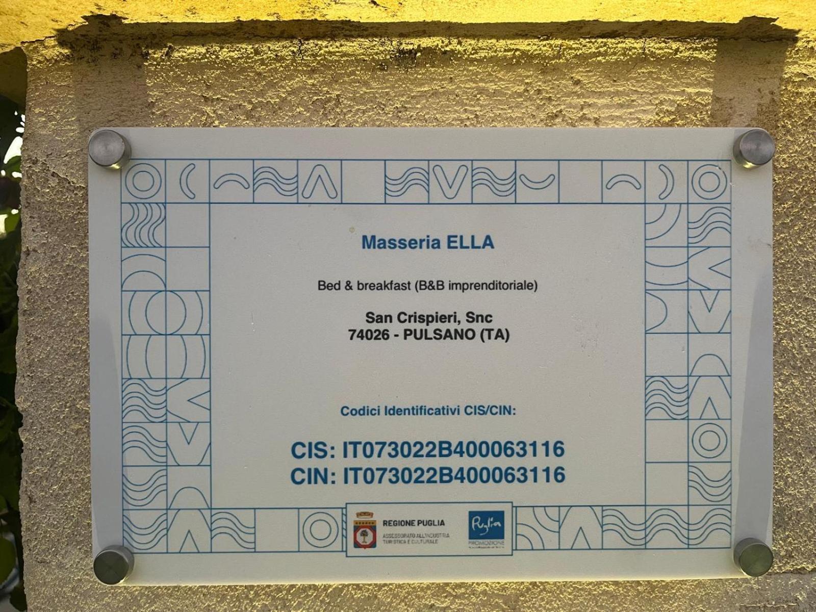 Masseria Ella ปุลซาโน ภายนอก รูปภาพ